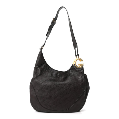 Gucci Guccissima Medium Charlotte Hobo Dark Brown 1 of 10