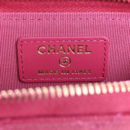 Chanel Caviar Quilted Zip Card Holder Fuchsia 6 of 8