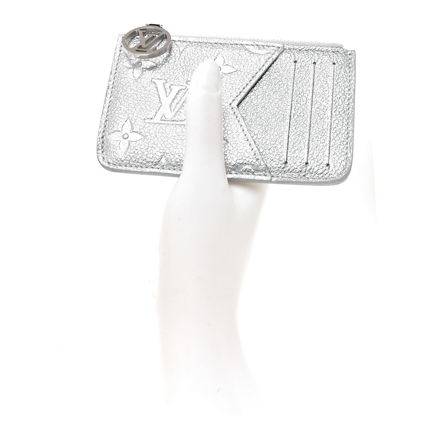 Louis Vuitton Empreinte Monogram Zipped Romy Card Holder Silver 2 of 7