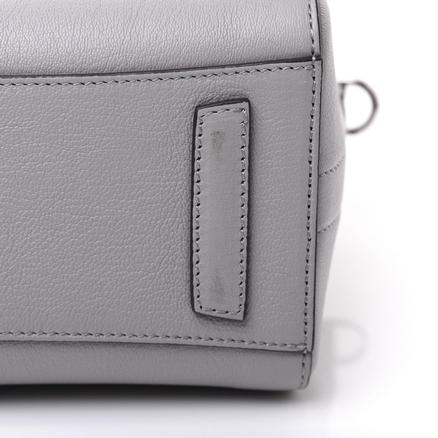 Sugar Goatskin Mini Antigona Pearl Grey