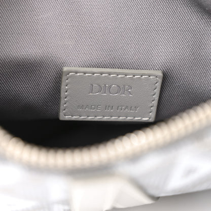 Christian Dior Coated Canvas Calfskin CD Diamond Mens Saddle Bag Gray 6 of 12