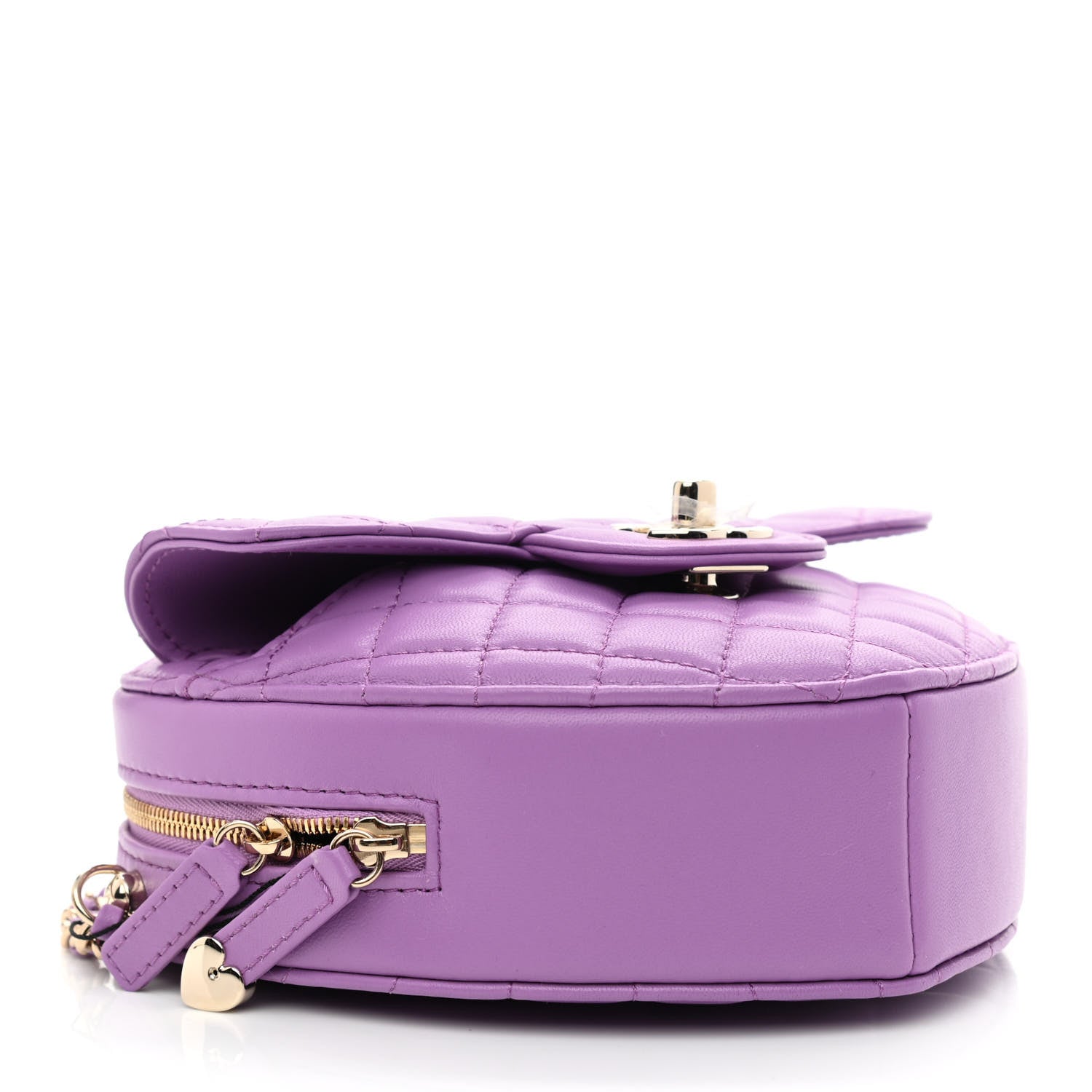 Chanel Lambskin Quilted CC In Love Heart Bag Purple 4 of 11