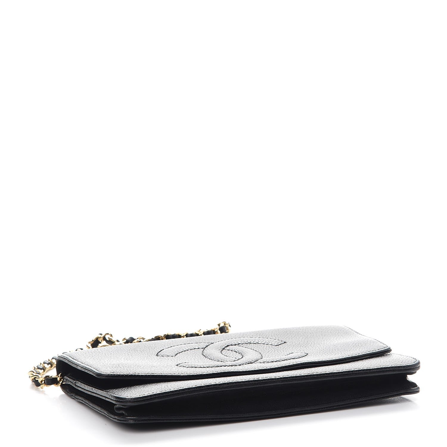 Chanel Caviar Timeless CC Wallet On Chain WOC Black 4 of 15