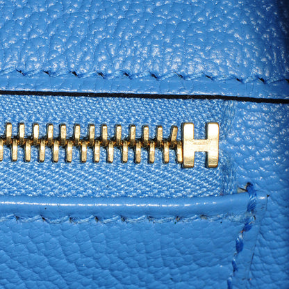 Hermes Taurillon Clemence Birkin 35 Bleu Paradis 11 of 26