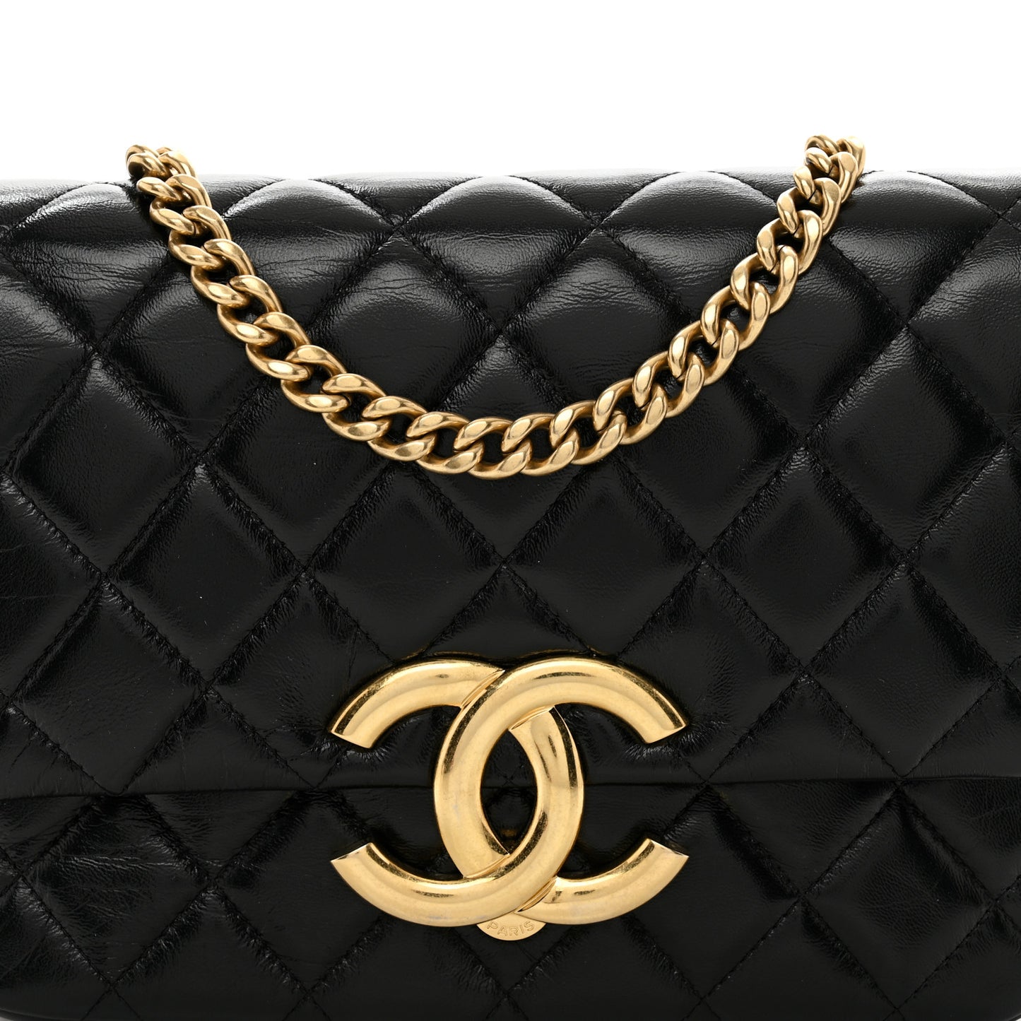 Lambskin Quilted Mini Maxi CC Flap Black