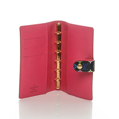 Louis Vuitton Monogram Multicolor Small Ring Agenda Cover Black Grenade 5 of 9