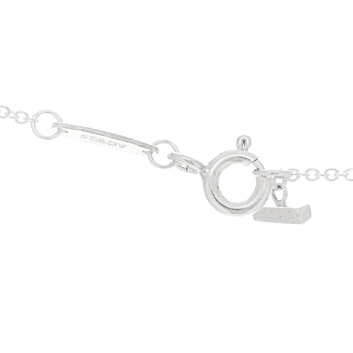 Tiffany Sterling Silver Small T Smile Pendant Necklace 4 of 7