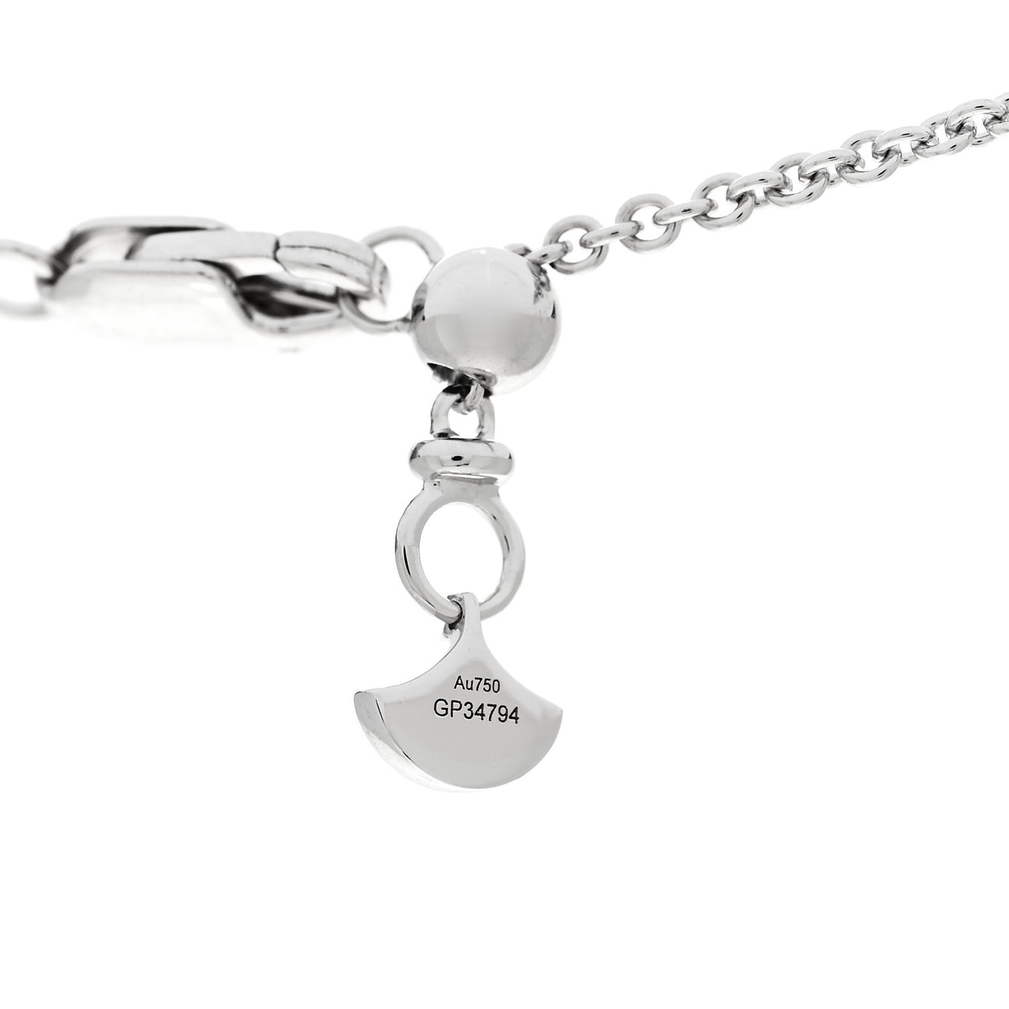 18K White Gold Diamond Tilda's Bow Pendant Necklace
