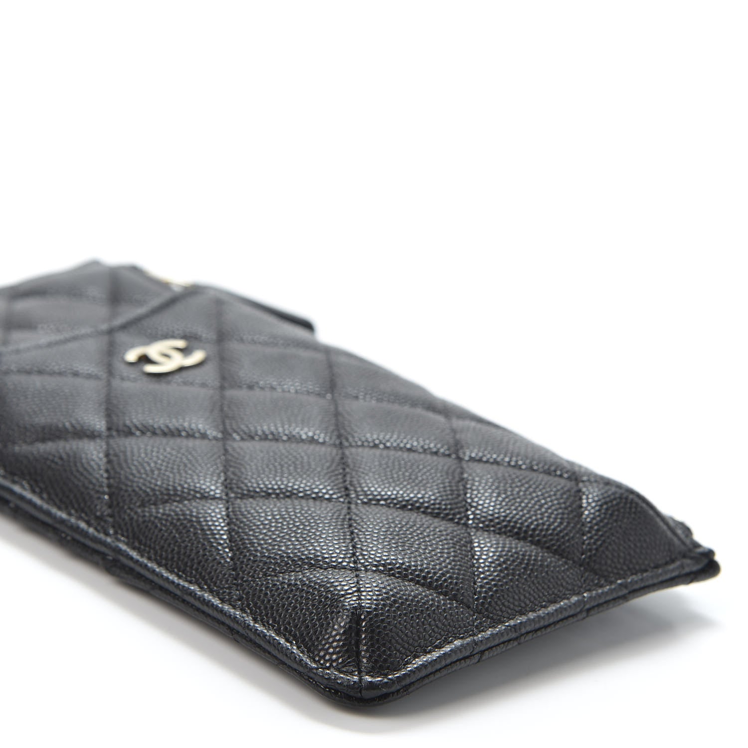 Chanel Caviar Quilted Classic Flat Wallet Pouch Black 5 of 9