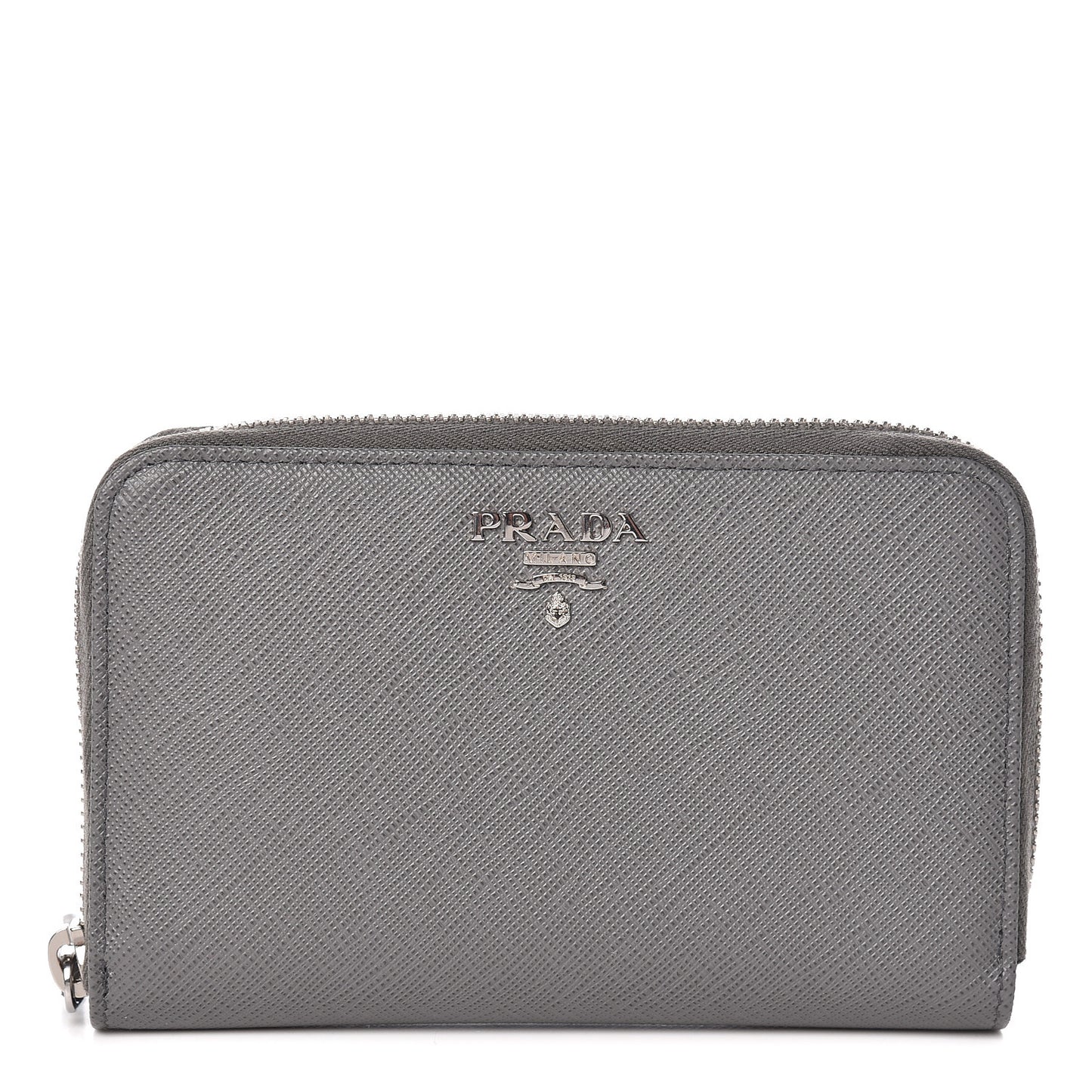 Saffiano Metal Zip Around Wallet Marmo
