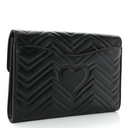Gucci Calfskin Matelasse GG Marmont Clutch Black 3 of 10