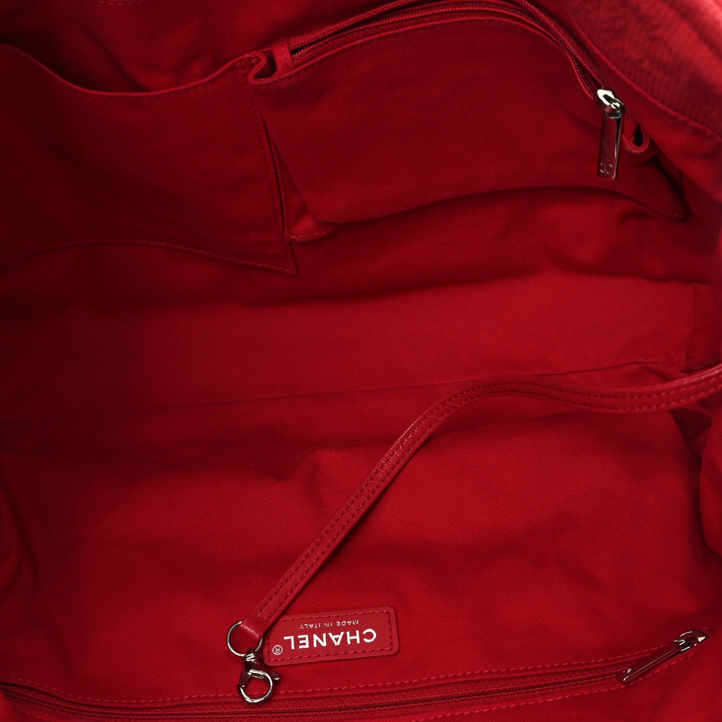 Canvas Large Double Face Shopping Tote Red
