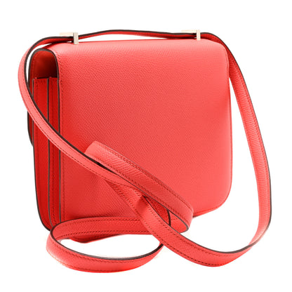 Hermes Epsom Enamel Constance 18 Rose Texas Rouge De Coeur 3 of 9