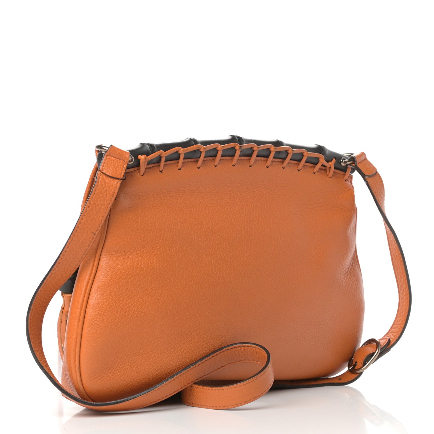 Calfskin Medium Nouveau Fringe Shoulder Bag Orange