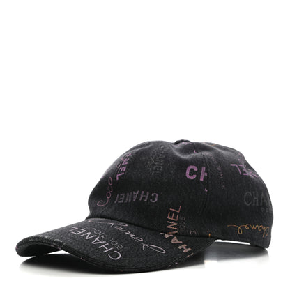 Chanel Denim Mood Cap Hat Black 1 of 8