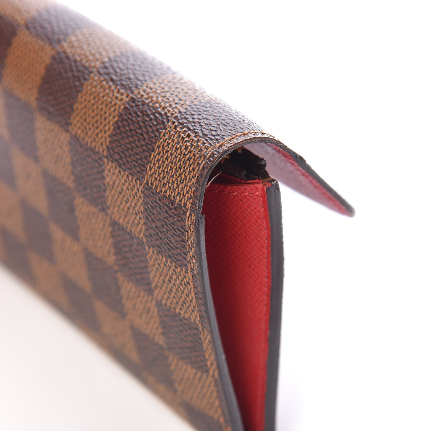 Louis Vuitton Damier Ebene Emilie Wallet Red 12 of 13