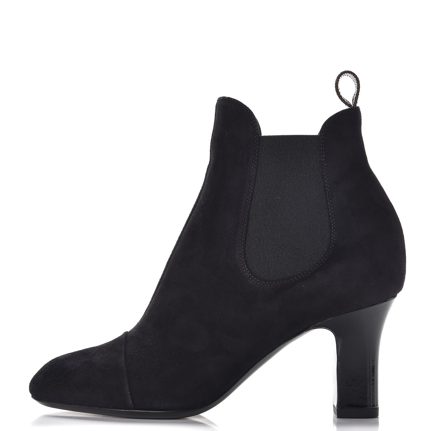 Louis Vuitton Suede Monogram Uniformes Cap Toe Chelsea 75mm Ankle Boots 37 Black 1 of 8
