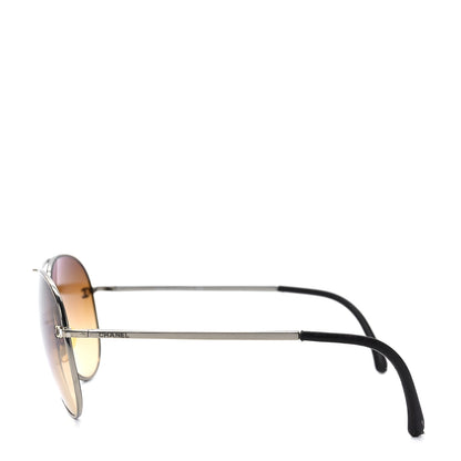 Chanel Metal Polarized Aviator CC Sunglasses 4189-T-Q Brown 3 of 7