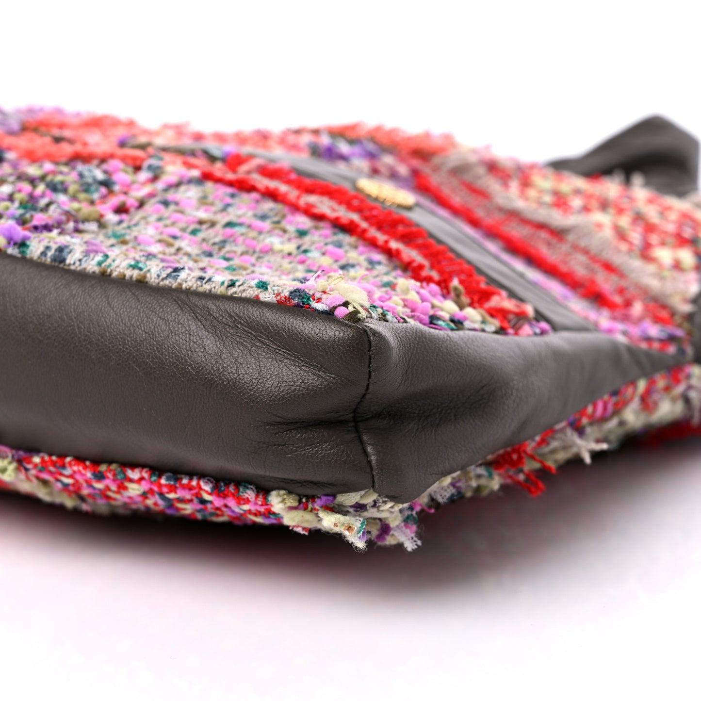 Tweed Lambskin Large Girl Bag Multicolor Khaki