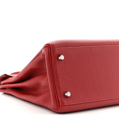 Hermes Taurillon Clemence Kelly Retourne 28 Rouge Garance 9 of 10