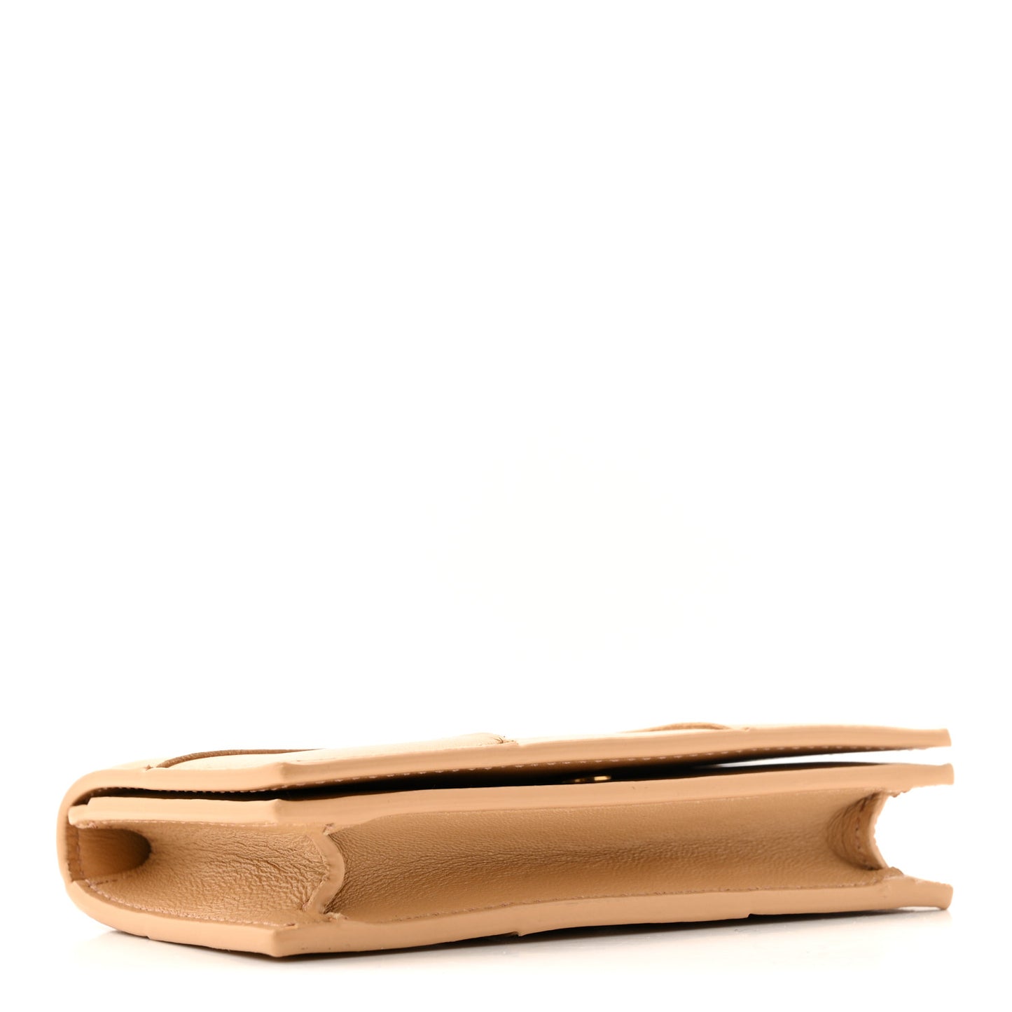 Nappa Maxi Intrecciato Card Holder Wallet Almond