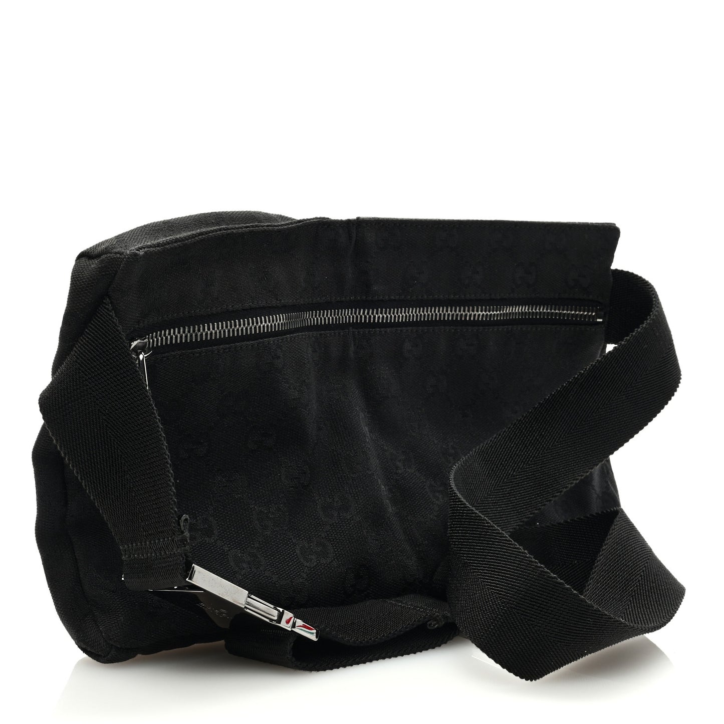 GG Monogram Double Pocket Belt Bag Black