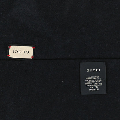 Gucci Wool Crystal Cat Scarf Black 3 of 3