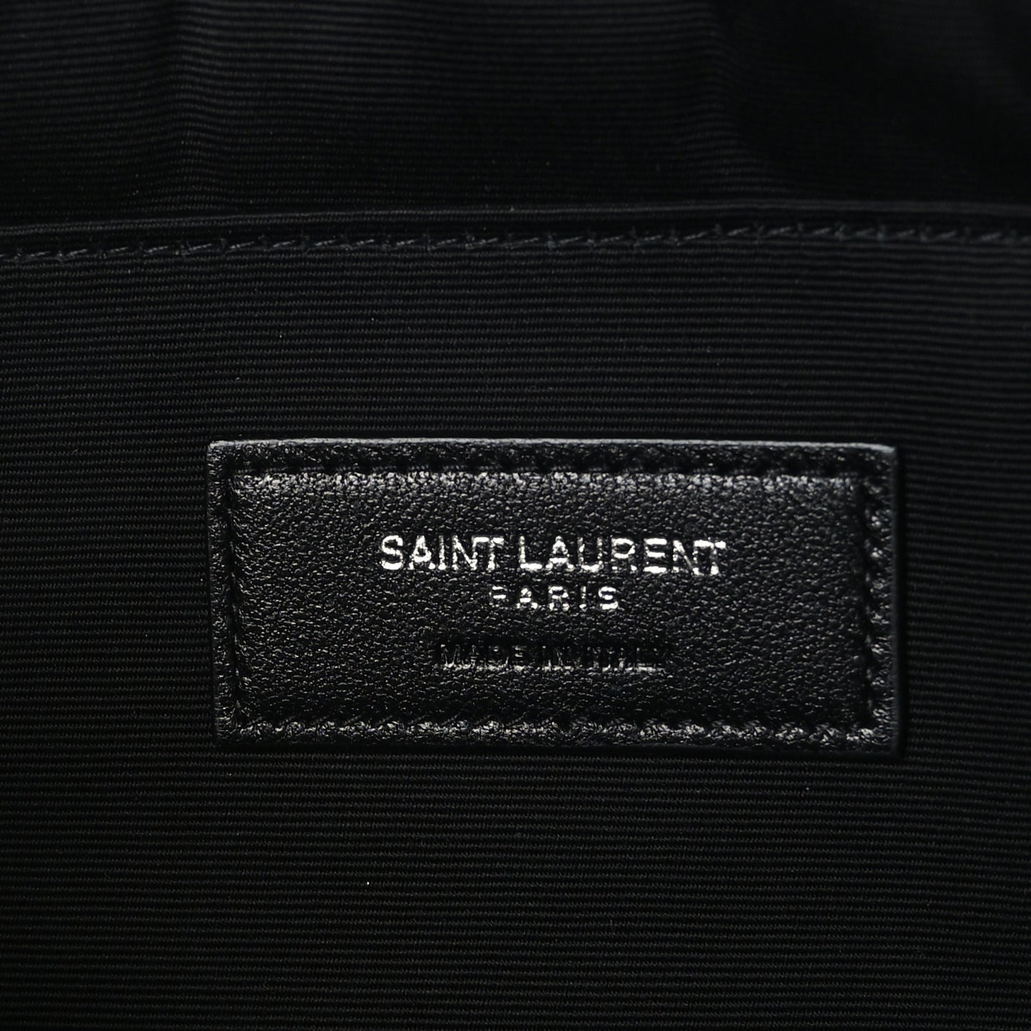 Linen Canvas Rive Gauche Zipped Pouch Black