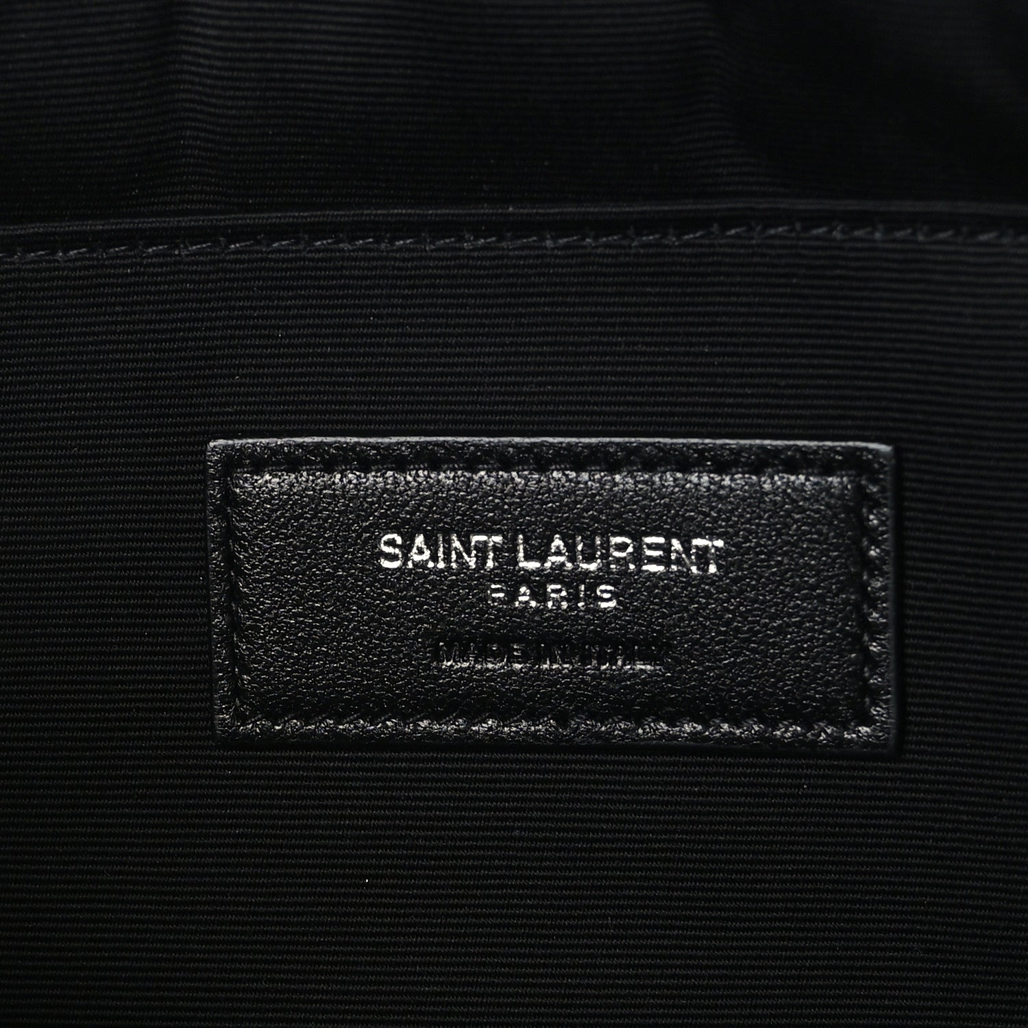 Saint Laurent Linen Canvas Rive Gauche Zipped Pouch Black 6 of 7