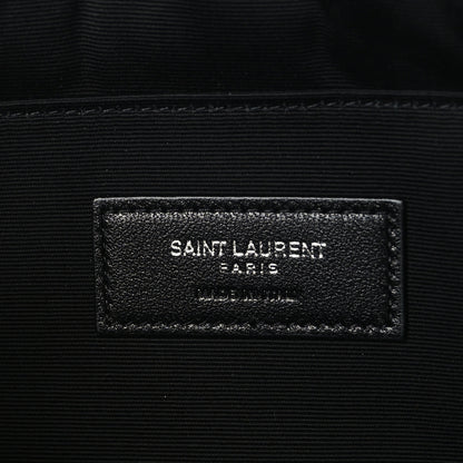 Saint Laurent Linen Canvas Rive Gauche Zipped Pouch Black 6 of 7