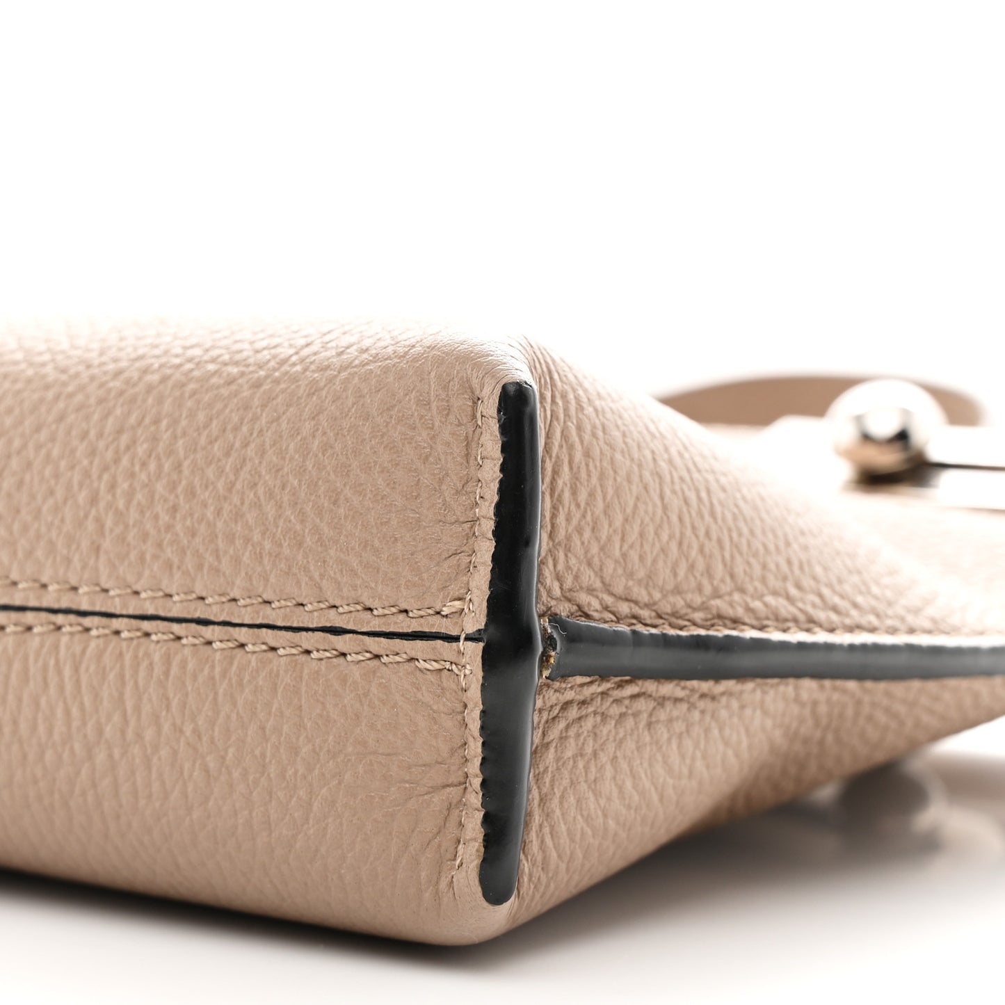 Grained Calfskin Small Missy Bag Sand