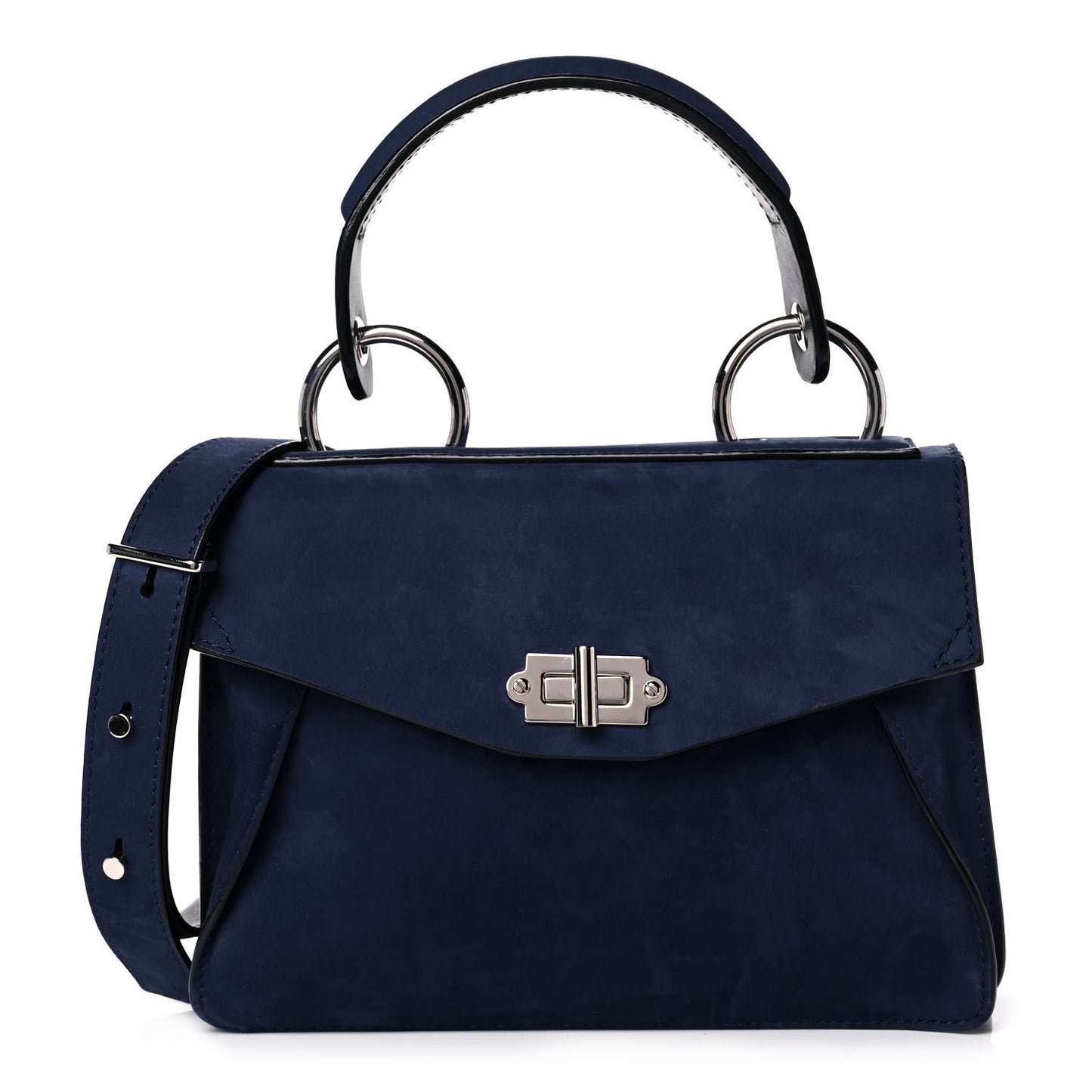 Nubuck Medium Hava Top Handle Bag Indigo