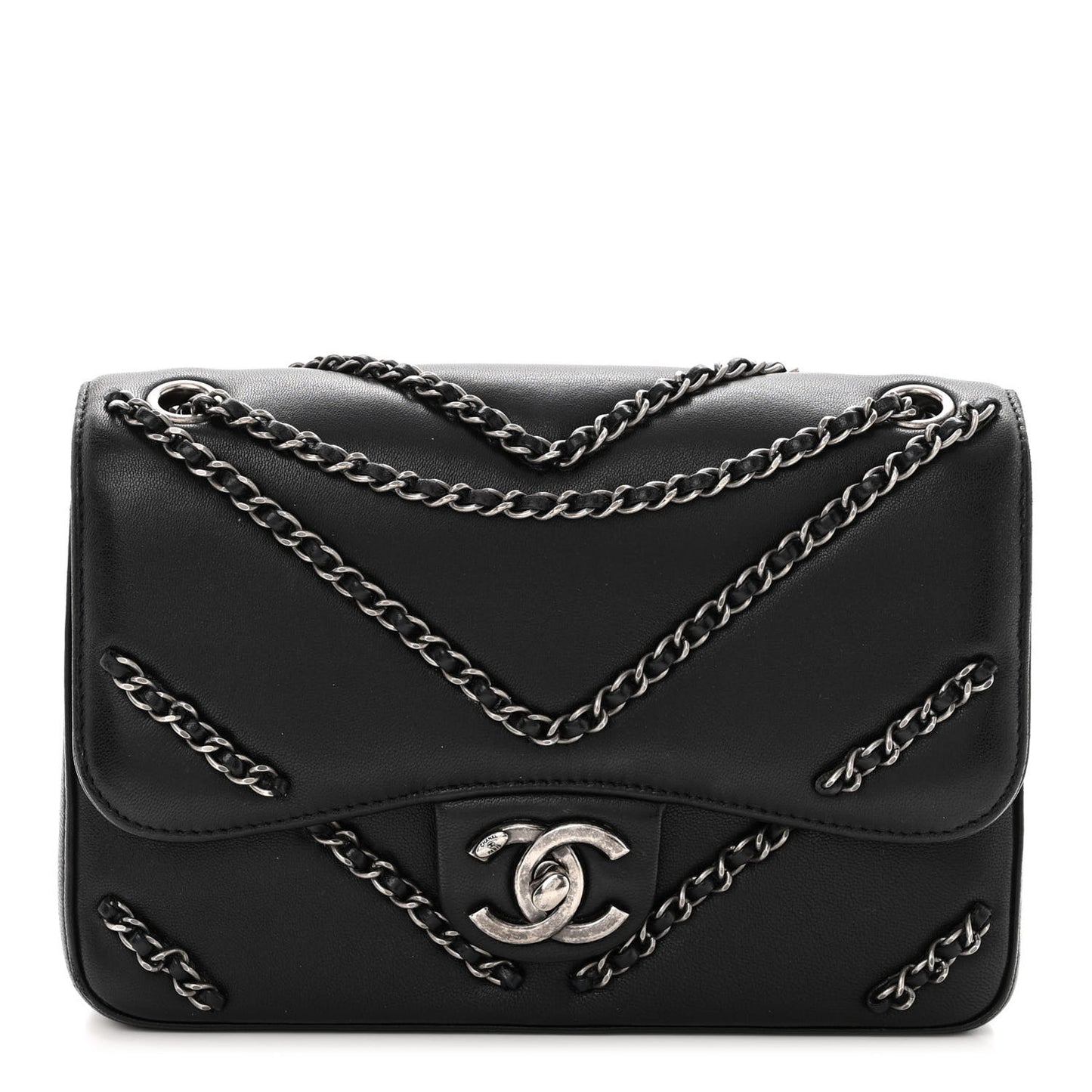 Lambskin Small CC Chain Flap Black