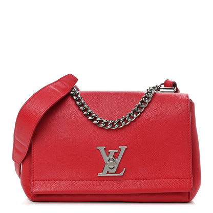 Louis Vuitton Calfskin Lockme II Chain Bag BB Rubis 1 of 14