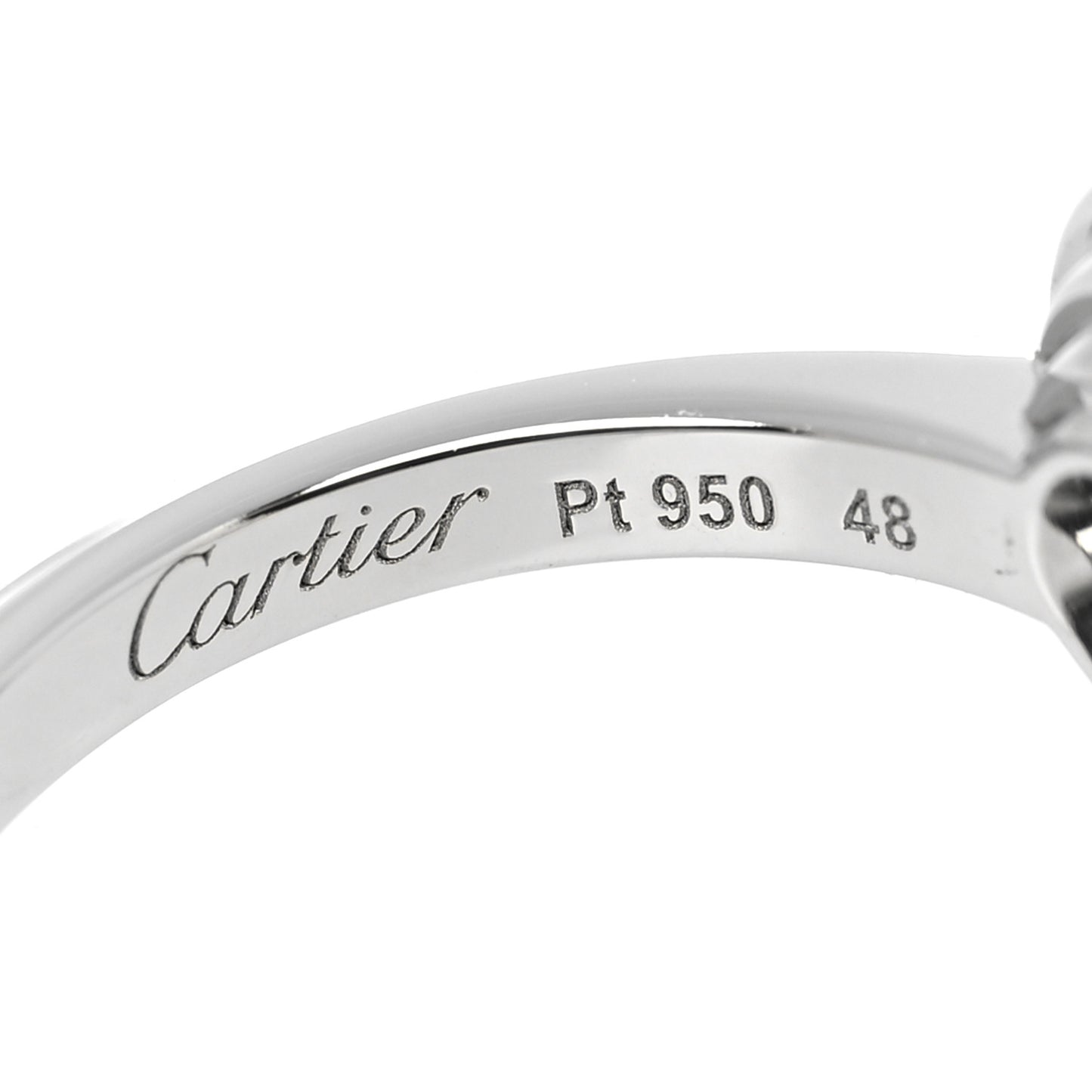 Platinum Diamond .23ct D'Amour Solitaire Engagement Ring 48 4.5