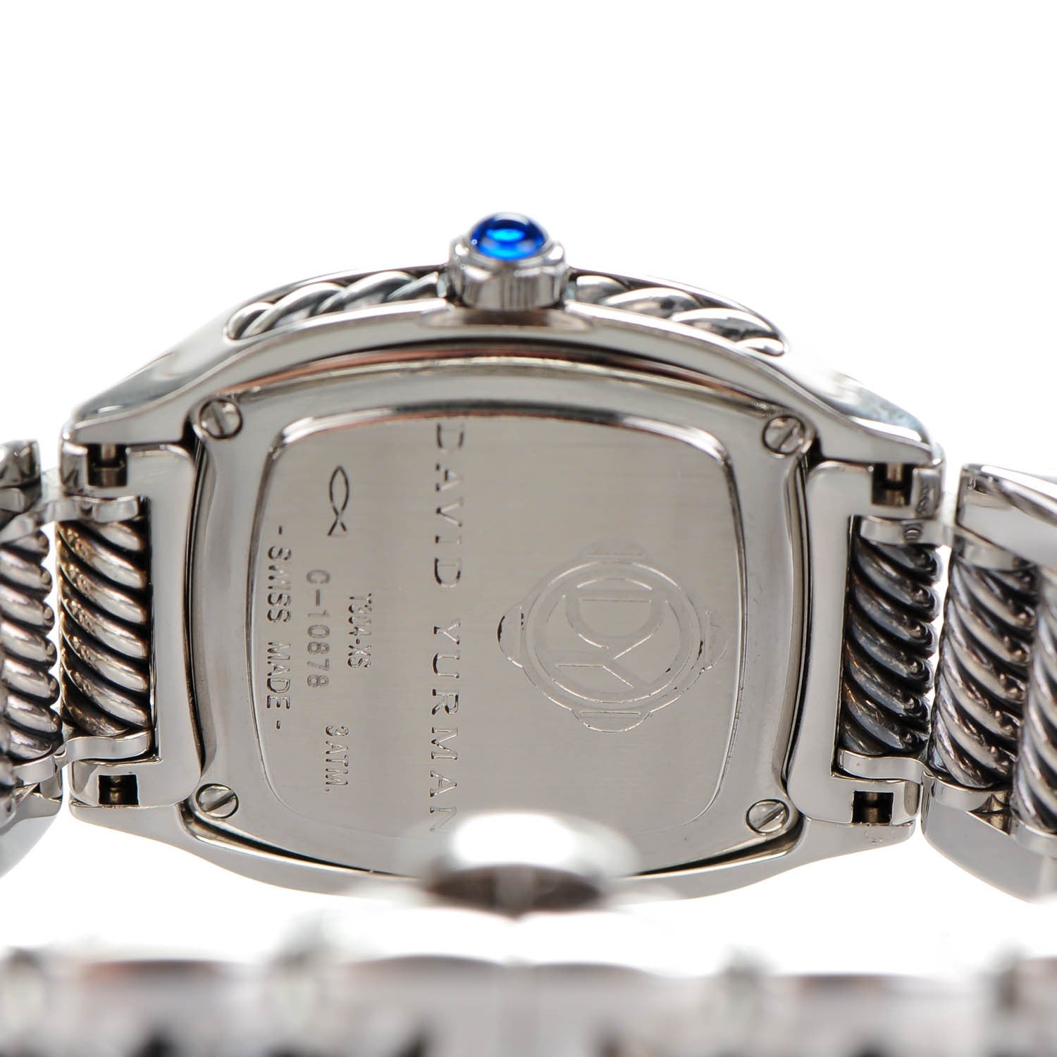 David Yurman Stainless Steel Diamond Bezel Mother of Pearl 25mm Thoroughbred Quartz Watch 5 of 8