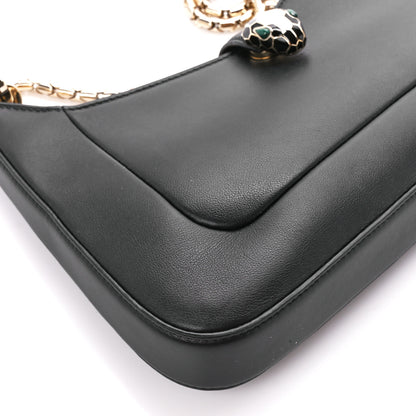 Bulgari Calfskin Serpenti Baia Shoulder Bag Black 12 of 15
