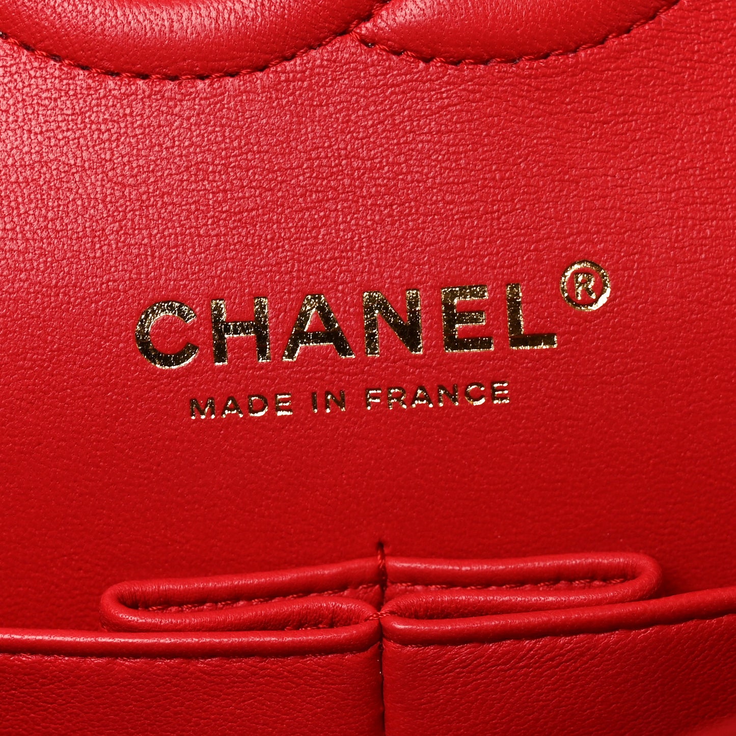 Caviar Quilted Medium Double Flap Red