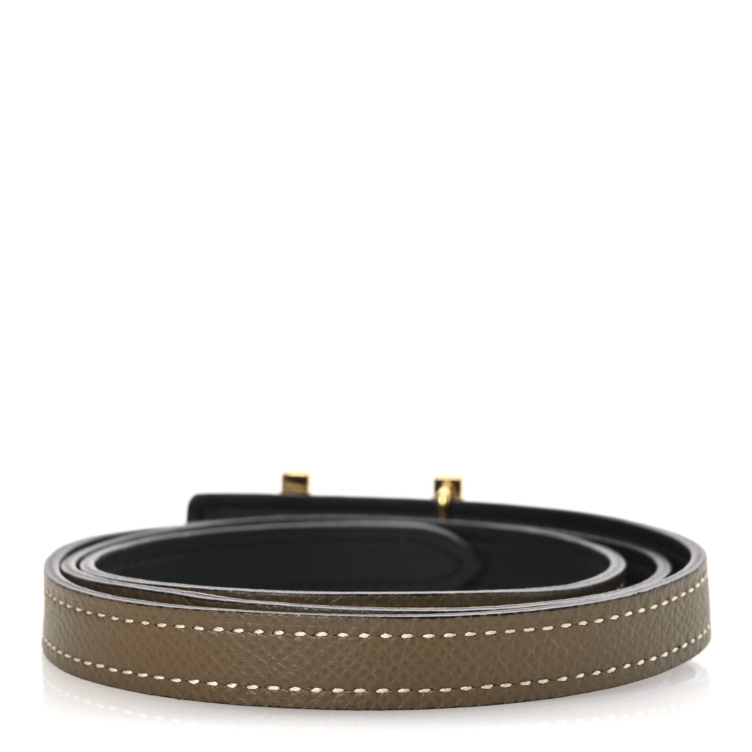 Hermes Swift Epsom 13mm Focus 80 32 Belt Black Etoupe 3 of 8