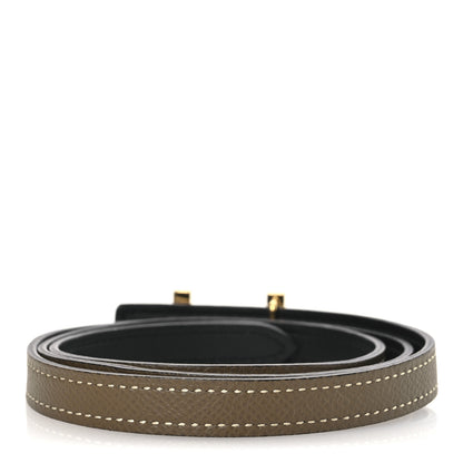 Hermes Swift Epsom 13mm Focus 80 32 Belt Black Etoupe 3 of 8