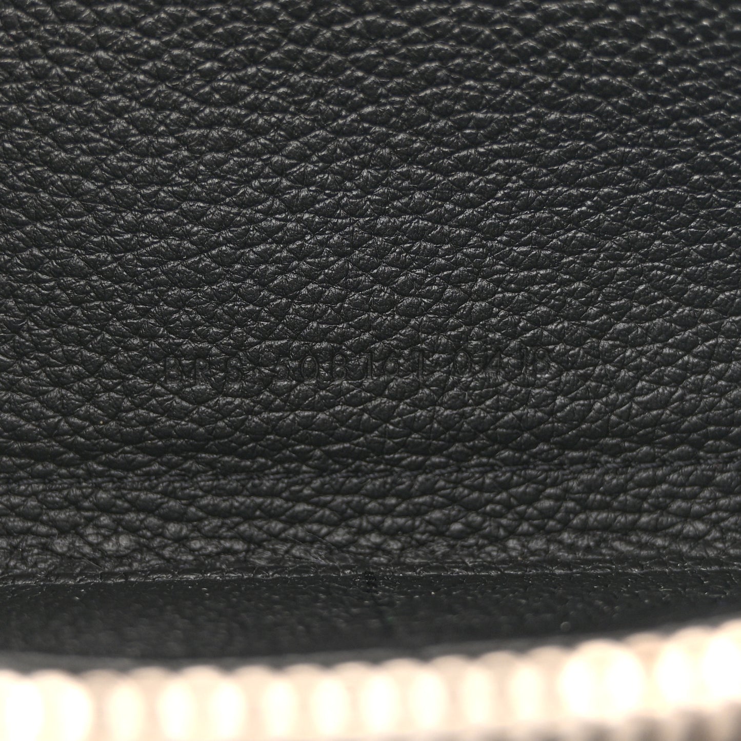 Grained Calfskin Classic Zip Around Snap Wallet Black