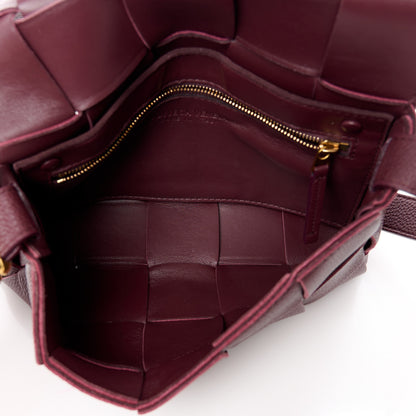 Bottega Veneta Grained Calfskin Maxi Intrecciato Cassette Crossbody Bag Bordeaux 5 of 13
