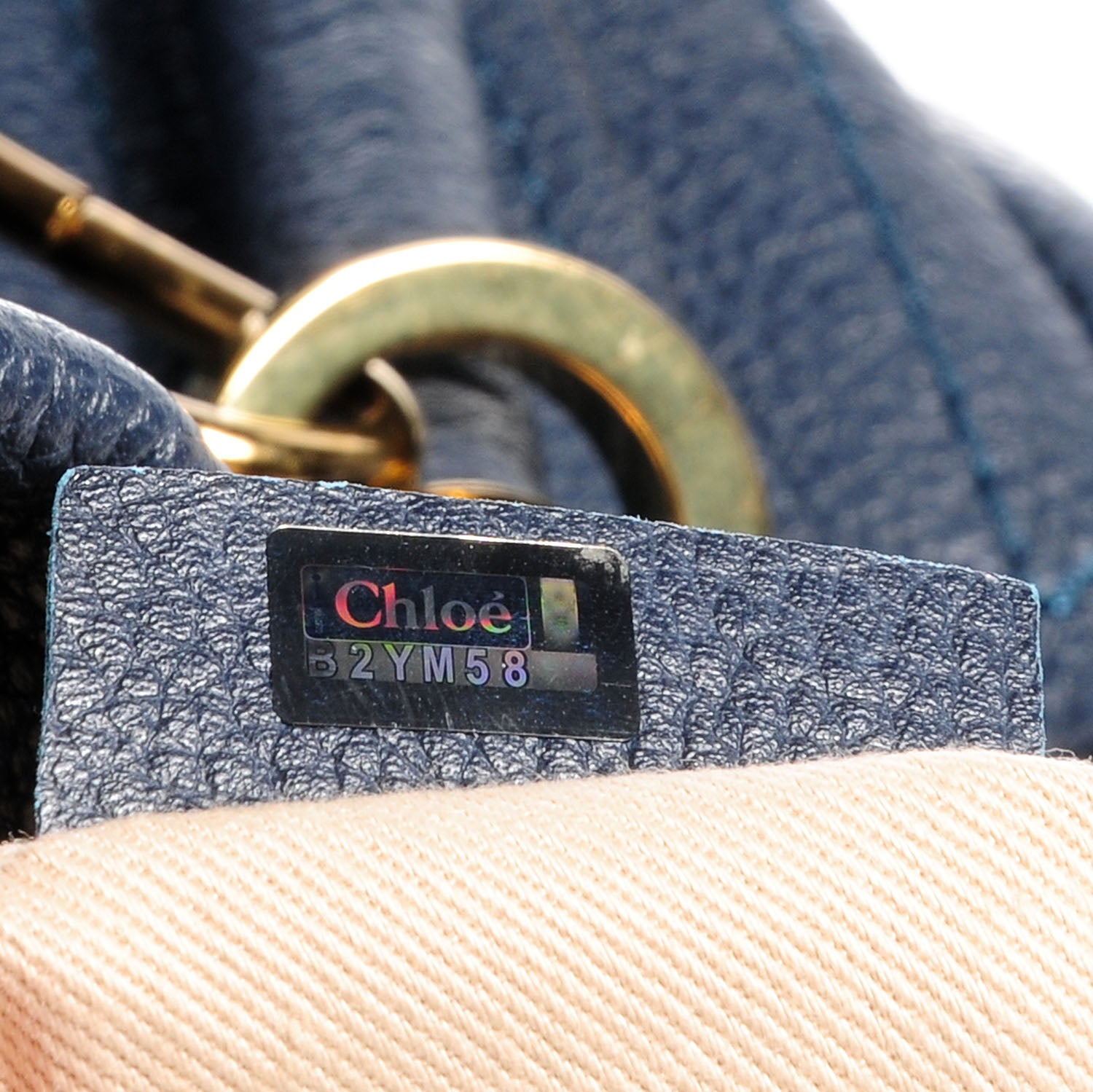 Chloe Calfskin Medium Paraty Navy 7 of 8