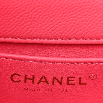 Chanel Caviar Quilted Mini Rectangular Sweetheart Flap Fuchsia 6 of 11