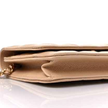 Chanel Caviar Quilted Wallet On Chain WOC Beige 9 of 11