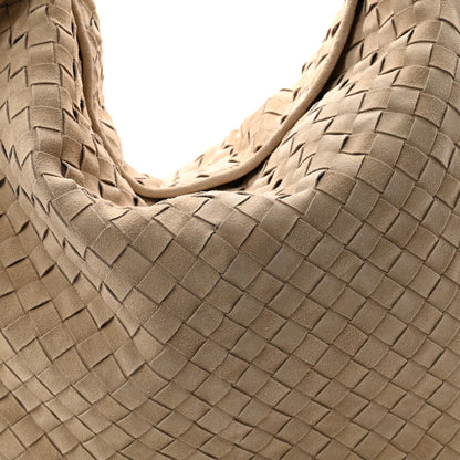 Bottega Veneta Suede Intrecciato Large Hop Mastice 9 of 12