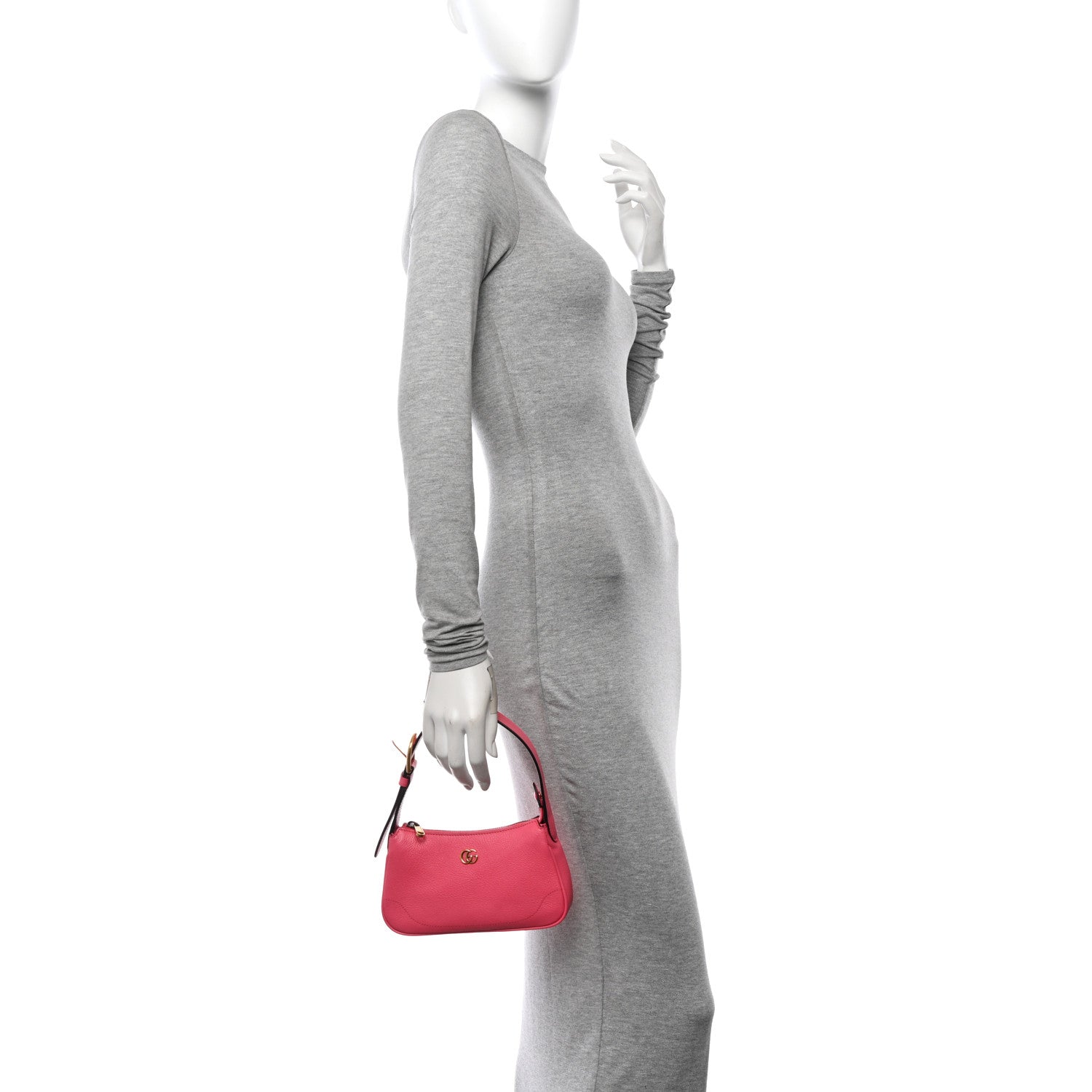 Gucci Goatskin Mini Aphrodite Shoulder Bag Rhodamine Pink 2 of 10