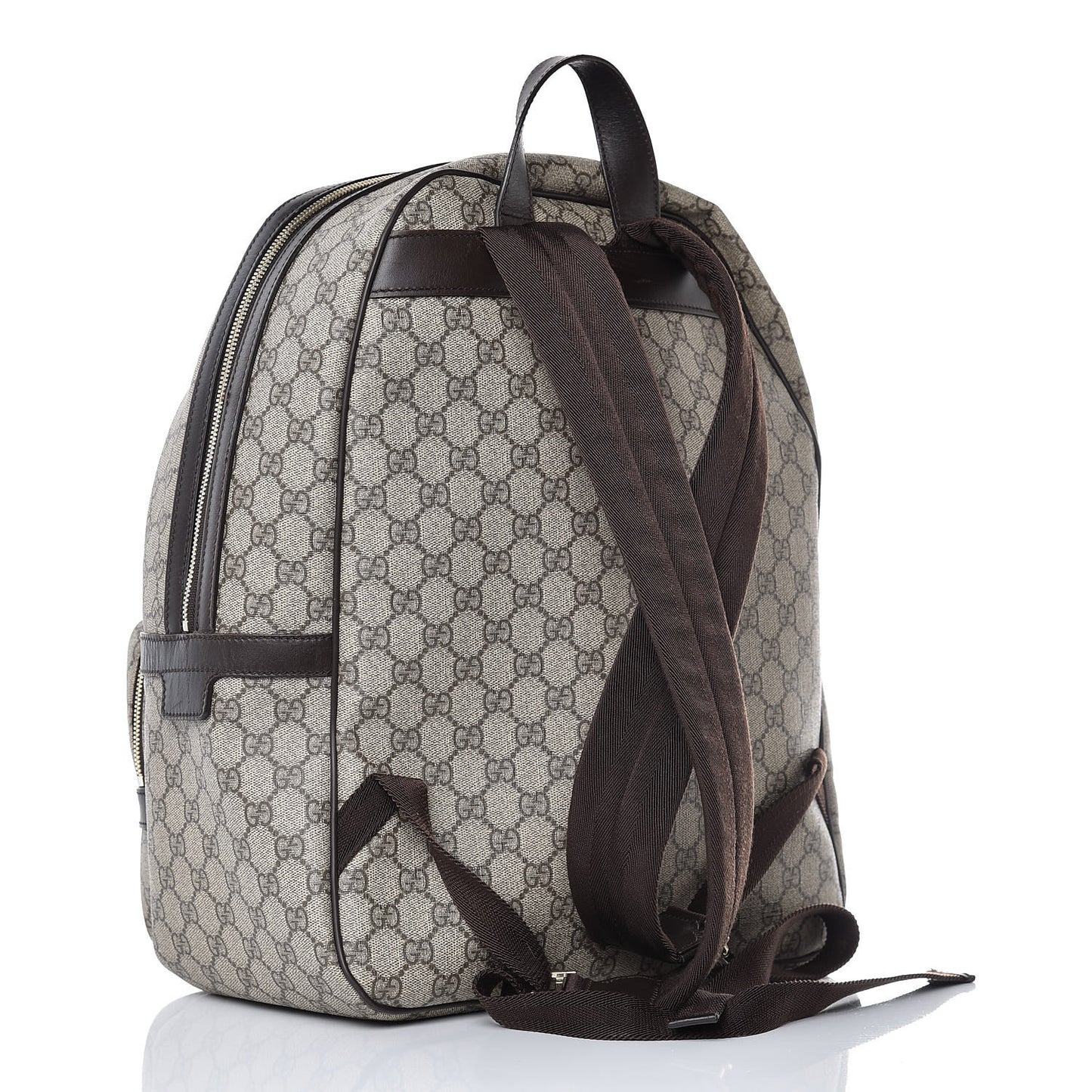 GG Supreme Monogram Large Day Backpack Brown