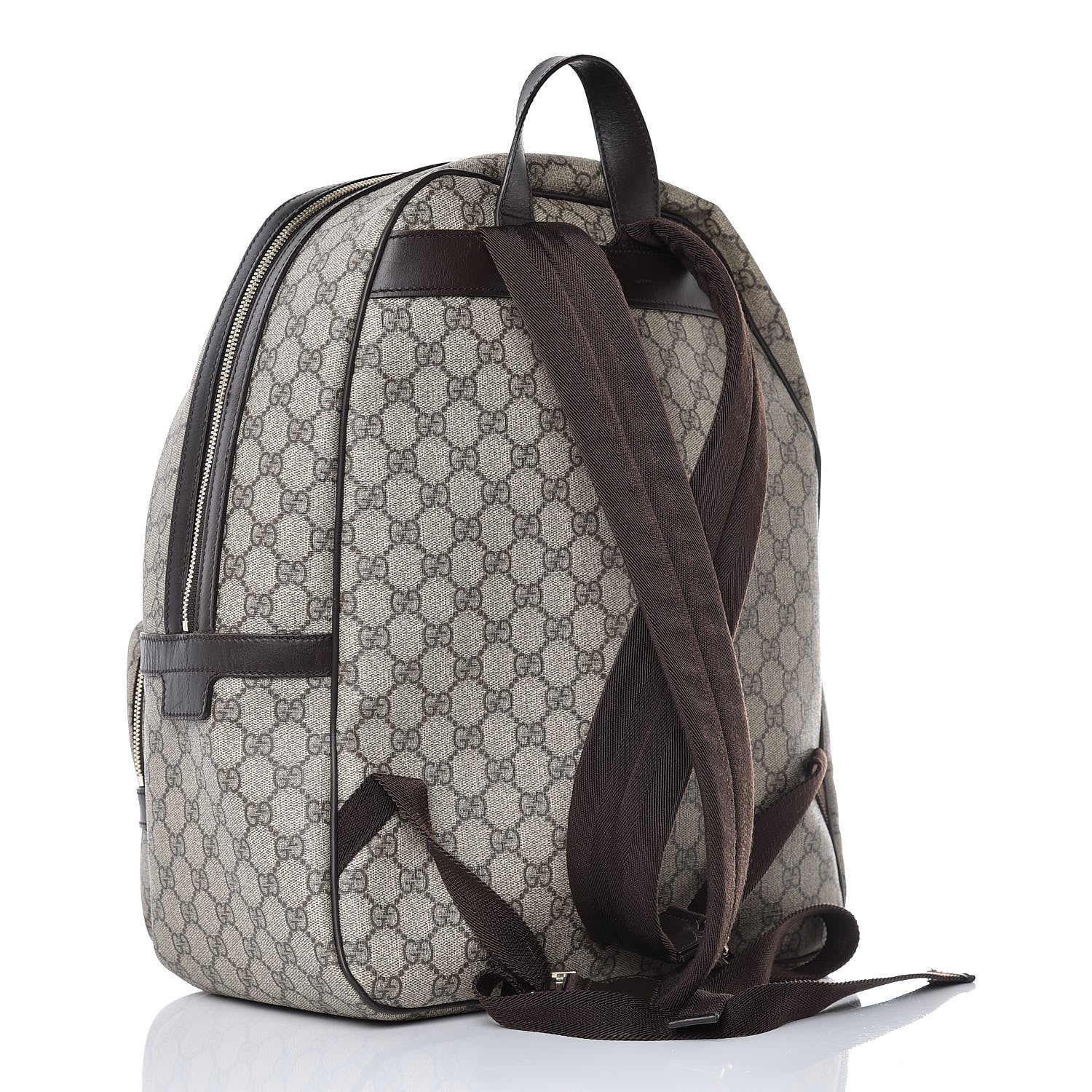 Gucci GG Supreme Monogram Large Day Backpack Brown 3 of 11