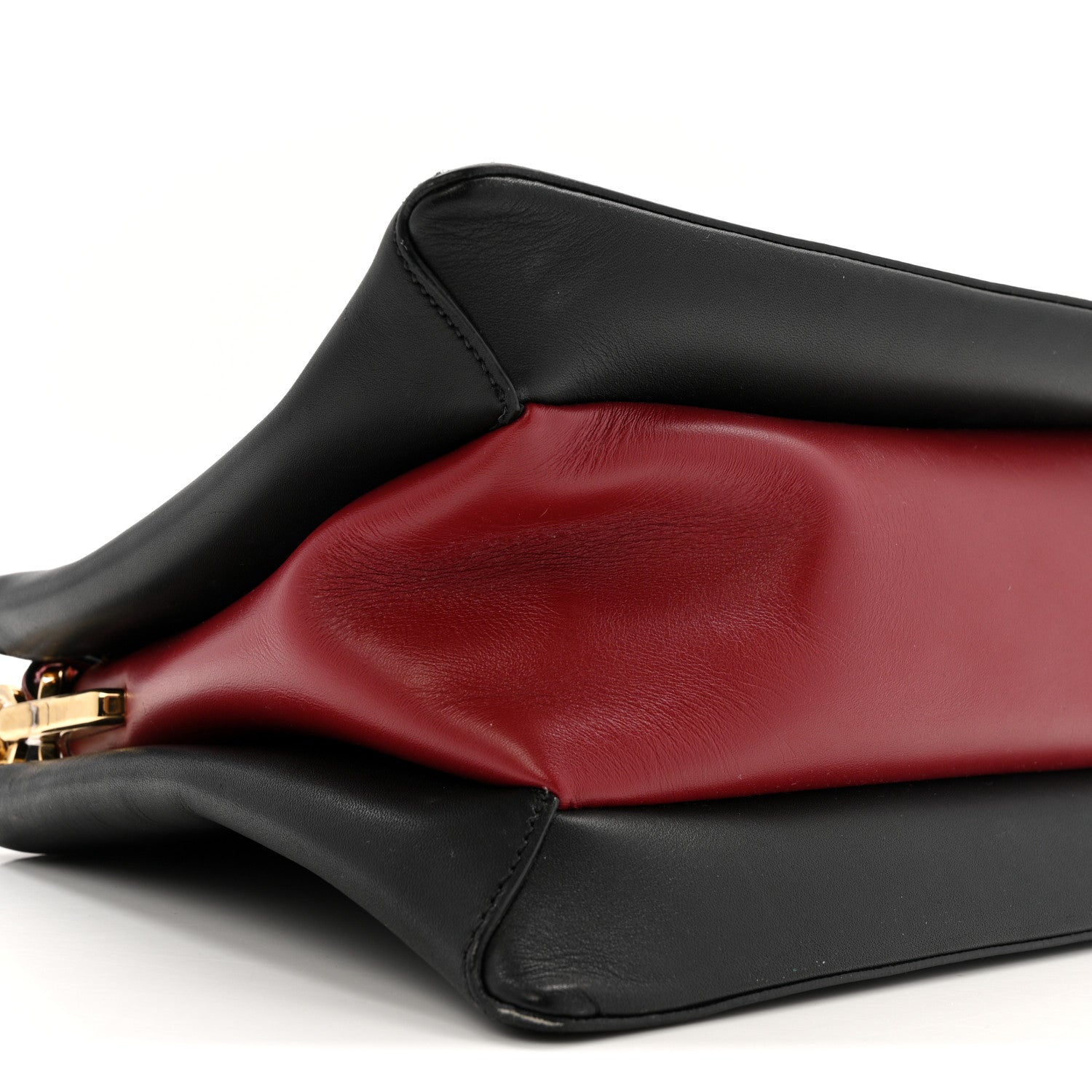 Prada New Calfskin Small Deux Shoulder Bag Black 9 of 15